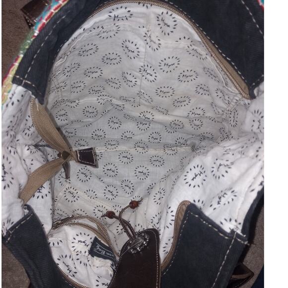 Women's Myra Bag Purse Pocketbook Aztec Boho Shoulder Large Western - Picture 4 of 4